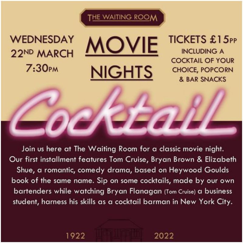 Image representing March Movie Night at The Waiting Room from Sandwich Is Open